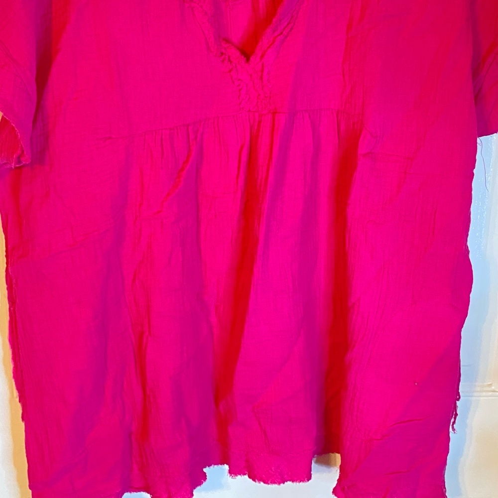 Zenana top Raw Helm oversized 1X